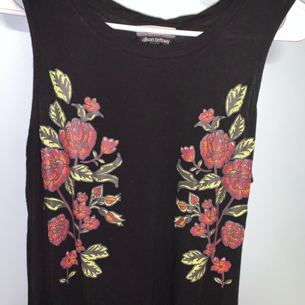 Red Rose Muscle Tee